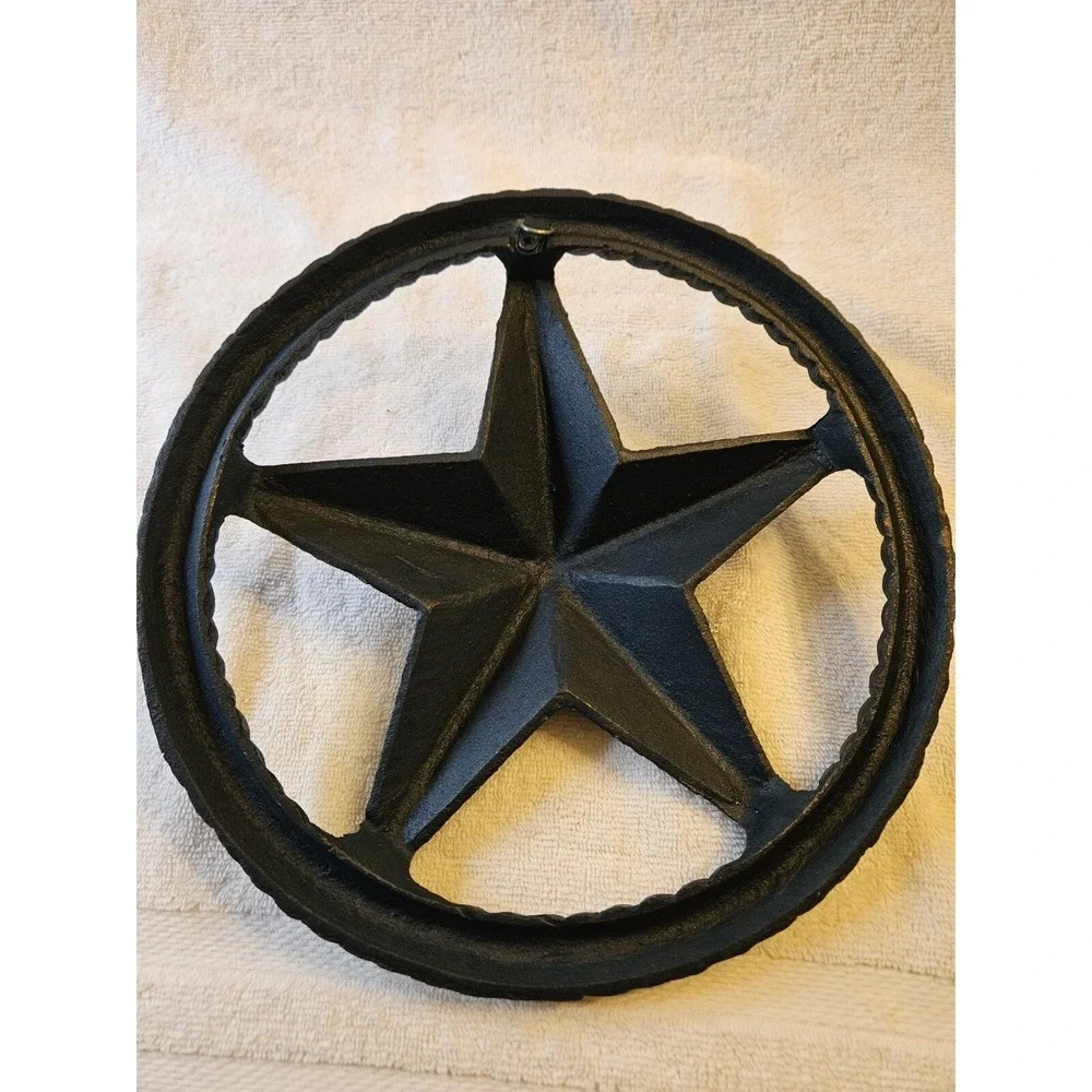 CAST IRON‎ WALL HANGING BARN STAR Nautical Rustic Decor 10.5 Inches
